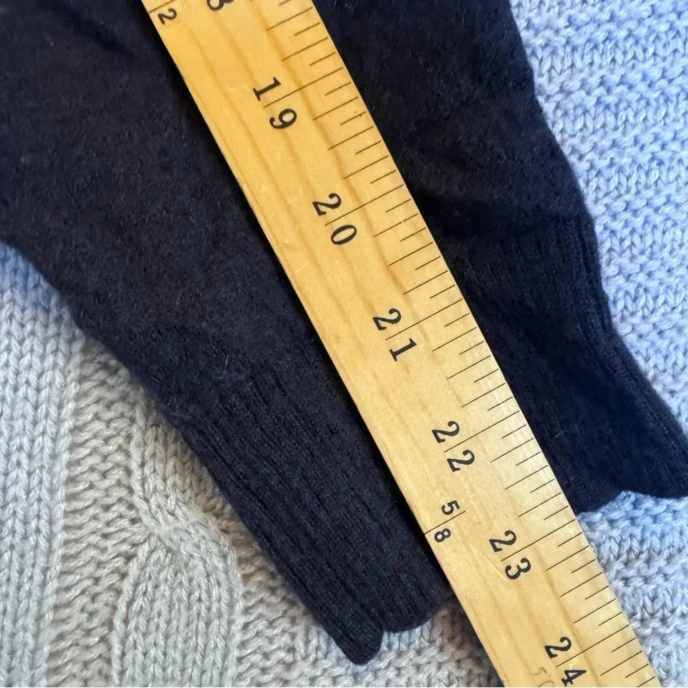 Gap Sweater Mens Large 100% Extra Fine Merino Wool Navy Blue 1/4 Zip Long Sleeve - Picture 7 of 9